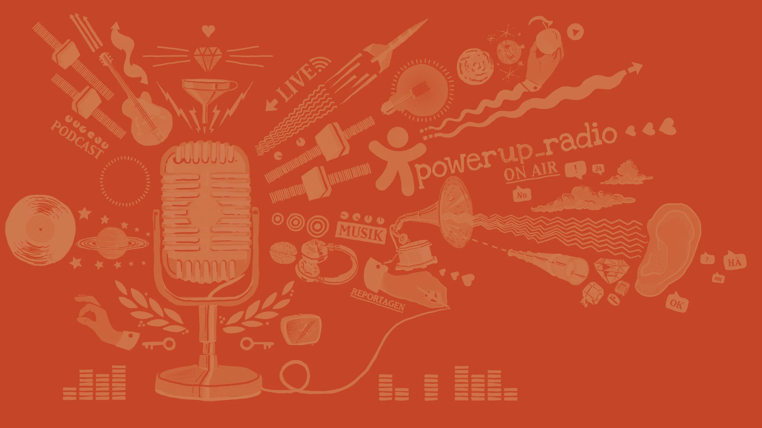 Hintergrundbild powerup_radio rot